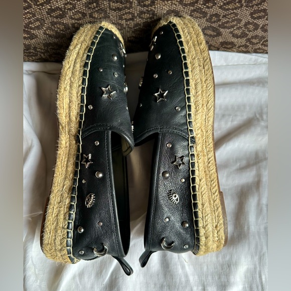 Rebecca Minkoff leather moon and stars espadrilles- 9M black (Beatriz) - Picture 6 of 7